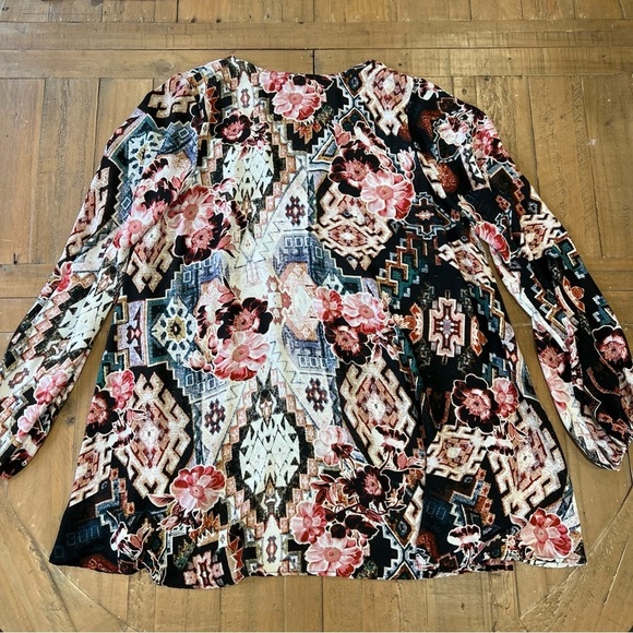 Show Me Your Mumu Jamie Tunic Mini Babydoll Dress XS Tribal Floral Mixed Print - Picture 9 of 9